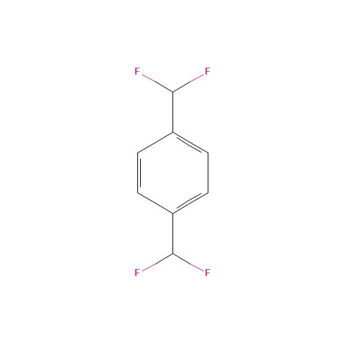 1,4-BIS(DIFLUOROMETHYL)BENZENE (CAS: 369-54-0) - Chemical Structure and Molecular Formula 