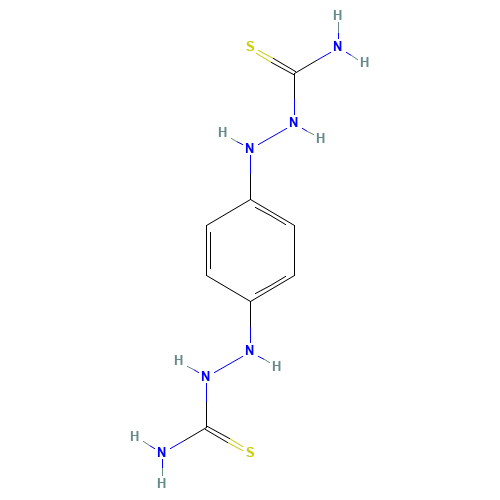 1,4-PHENYLENEBIS-3-THIOSEMICARBAZIDE (CAS: 1728-67-2) - Chemical Structure and Molecular Formula 