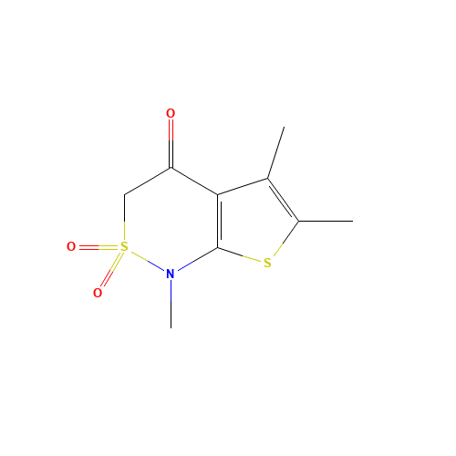 1,5,6-TRIMETHYL-1,2,3,4-TETRAHYDRO-2LAMBDA6-THIENO[2,3-C][1,2]THIAZINE-2,2,4-TRIONE (CAS: 175202-79-6) - Chemical Structure and Molecular Formula 