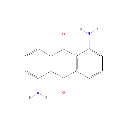 1,5-DIAMINOANTHRAQUINONE (CAS: 129-44-2) - Chemical Structure and Molecular Formula 