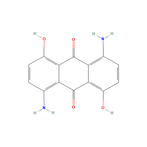 1,5-DIAMINO-4,8-DIHYDROXYANTHRAQUINONE (CAS: 145-49-3) - Chemical Structure and Molecular Formula 