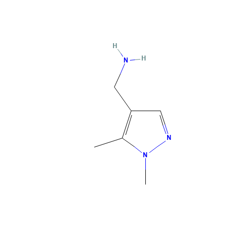 1,5-Dimethyl-(1H)-pyrazole-4-methanamine (CAS: 400756-31-2) - Chemical Structure and Molecular Formula 
