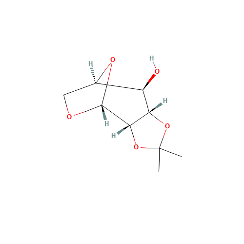 1,6-ANHYDRO-2,3-O-ISOPROPYLIDENE-BETA-D-MANNOPYRANOSE (CAS: 14440-51-8) - Chemical Structure and Molecular Formula 