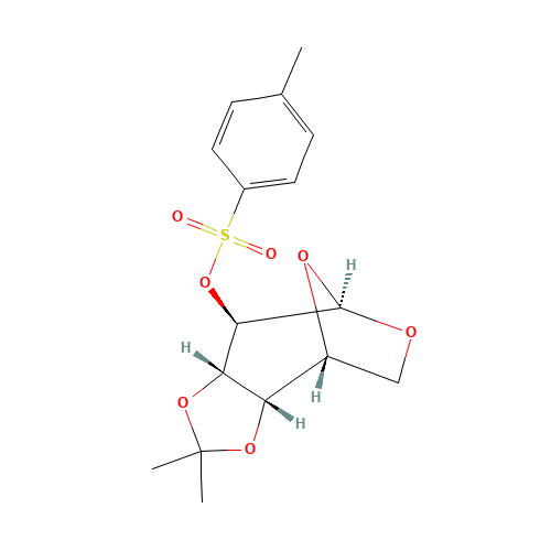 1,6-ANHYDRO-3,4-O-ISOPROPYLIDENE-2-TOSYL-B-D-GALACTOPYRANOSE (CAS: 81028-98-0) - Chemical Structure and Molecular Formula 