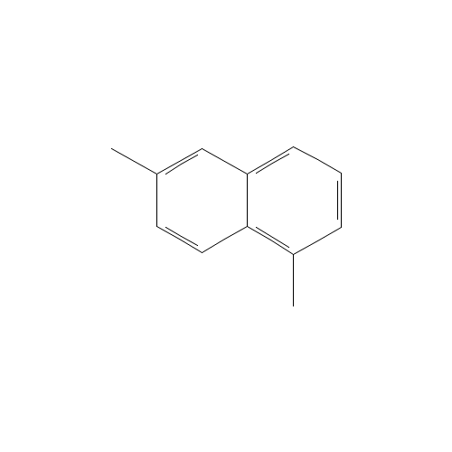 1,6-DIMETHYLNAPHTHALENE (CAS: 575-43-9) - Chemical Structure and Molecular Formula 