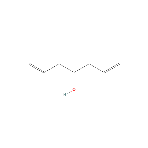 1,6-HEPTADIEN-4-OL (CAS: 2883-45-6) - Chemical Structure and Molecular Formula 