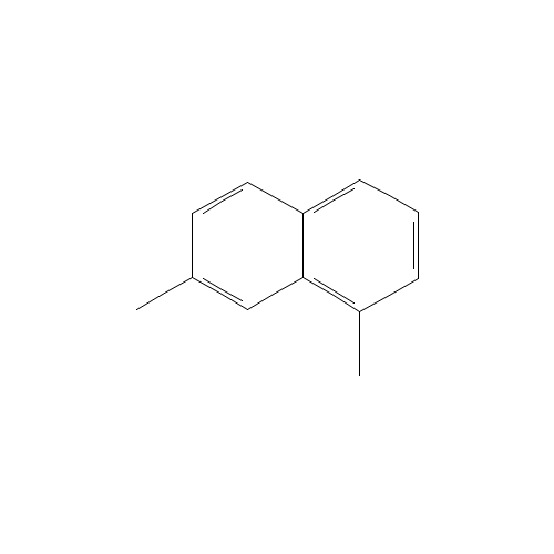 1,7-DIMETHYLNAPHTHALENE (CAS: 575-37-1) - Chemical Structure and Molecular Formula 