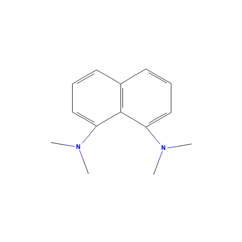 1,8-Bis(dimethylamino)naphtalene (CAS: 20734-58-1) - Chemical Structure and Molecular Formula 