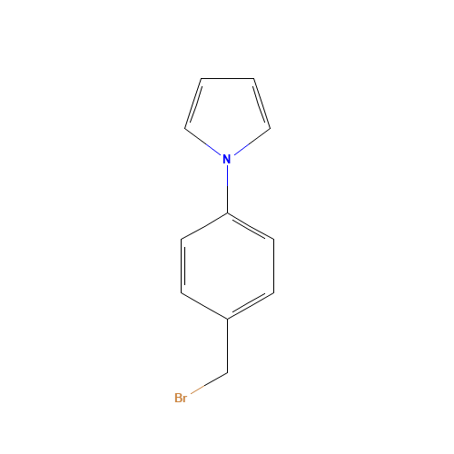 1-[4-(BROMOMETHYL)PHENYL]-1H-PYRROLE (CAS: 184698-65-5) - Chemical Structure and Molecular Formula 