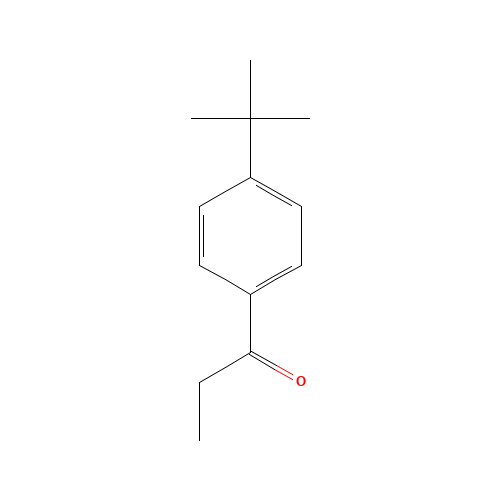 4'-TERT-BUTYLPROPIOPHENONE (CAS: 71209-71-7) - Chemical Structure and Molecular Formula 