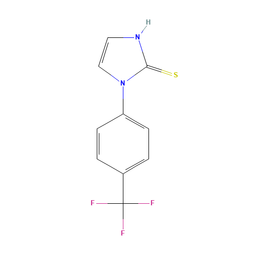 1-(4-TRIFLUOROMETHYLPHENYL)IMIDAZOLINE-2-THIONE (CAS: 17452-18-5) - Chemical Structure and Molecular Formula 