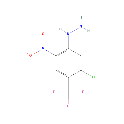 1-[5-CHLORO-2-NITRO-4-(TRIFLUOROMETHYL)PHENYL]HYDRAZINE (CAS: 306935-07-9) - Chemical Structure and Molecular Formula 