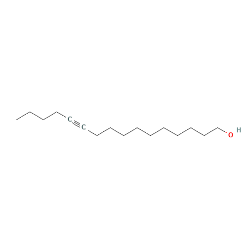 11-HEXADECYN-1-OL (CAS: 65686-49-9) - Chemical Structure and Molecular Formula 