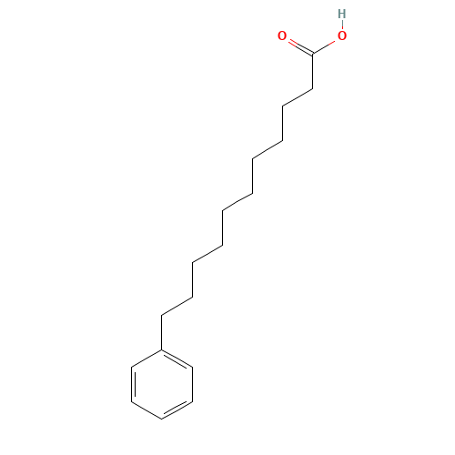 PHENYLUNDECANOIC ACID (CAS: 3343-24-6) - Chemical Structure and Molecular Formula 