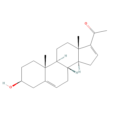 16-Dehydropregnenolone (CAS: 1162-53-4) - Chemical Structure and Molecular Formula 