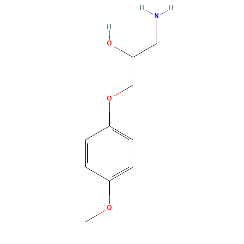 1-AMINO-3-(4-METHOXYPHENOXY)PROPAN-2-OL (CAS: 5002-93-7) - Chemical Structure and Molecular Formula 