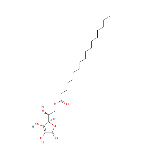 L-ASCORBYL 6-STEARATE (CAS: 25395-66-8) - Chemical Structure and Molecular Formula 