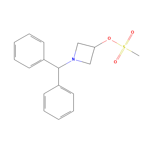 1-(Diphenylmethyl)-3-azetidinyl methanesulfonate (CAS: 33301-41-6) - Chemical Structure and Molecular Formula 