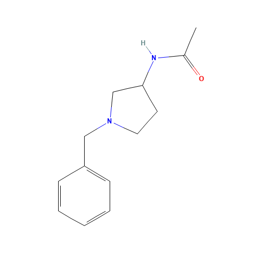 1-BENZYL-3-ACETAMIDOPYRROLIDINE (CAS: 28506-01-6) - Chemical Structure and Molecular Formula 