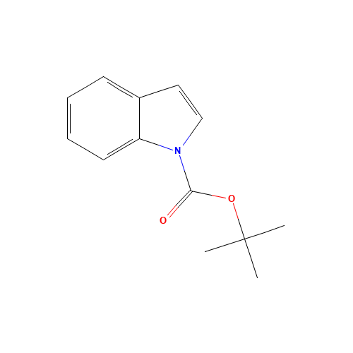 1-BOC-INDOLE (CAS: 75400-67-8) - Chemical Structure and Molecular Formula 