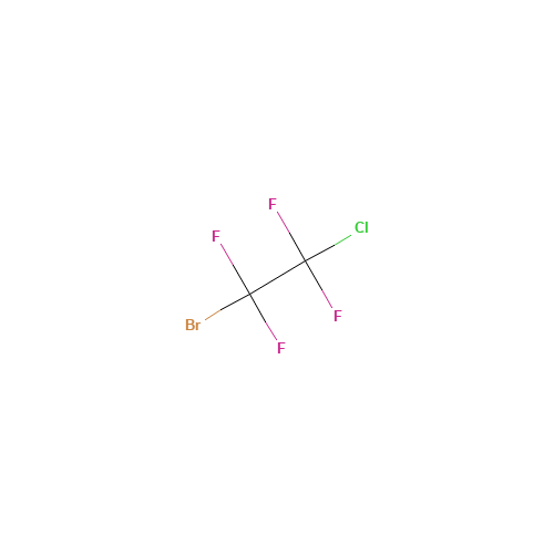 1-BROMO-2-CHLOROTETRAFLUOROETHANE (CAS: 354-53-0) - Chemical Structure and Molecular Formula 