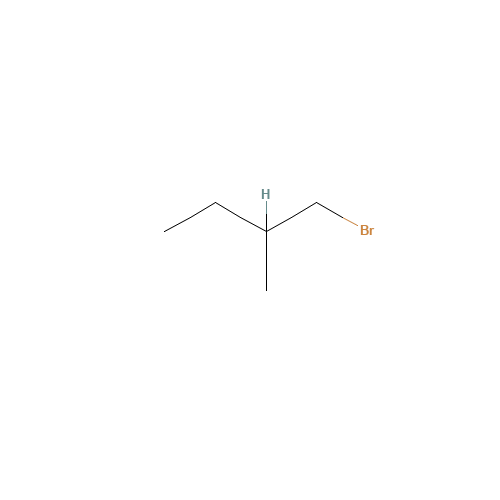 1-Bromo-2-methylbutane (CAS: 10422-35-2) - Chemical Structure and Molecular Formula 