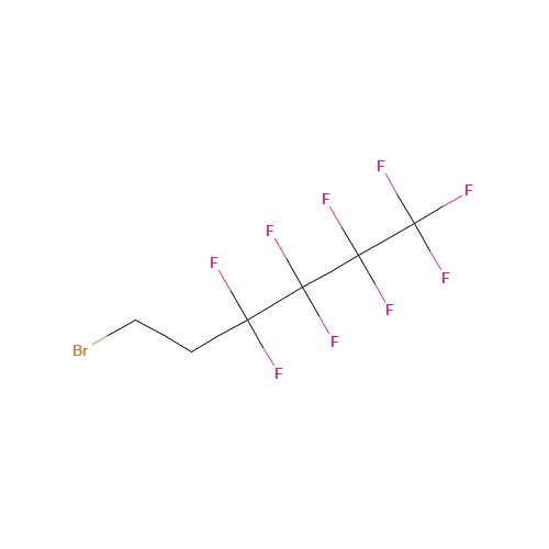 1H,1H,2H,2H-PERFLUOROHEXYL BROMIDE (CAS: 38436-14-5) - Chemical Structure and Molecular Formula 