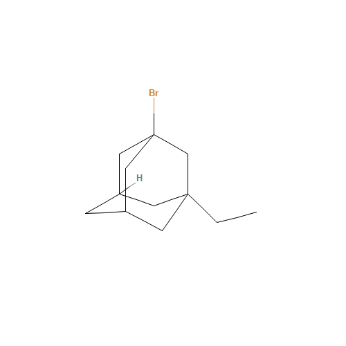 1-BROMO-3-ETHYLADAMANTANE (CAS: 878-61-5) - Chemical Structure and Molecular Formula 