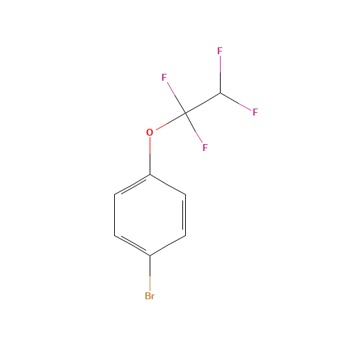 1-BROMO-4-(TETRAFLUOROETHOXY)BENZENE (CAS: 68834-05-9) - Chemical Structure and Molecular Formula 