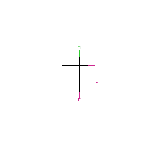 1-CHLORO-1,2,2-TRIFLUOROCYCLOBUTANE (CAS: 661-71-2) - Chemical Structure and Molecular Formula 