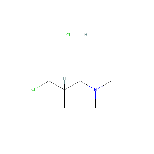3-Dimethylamino-2-methylpropyl chloride hydrochloride (CAS: 4261-67-0) - Chemical Structure and Molecular Formula 