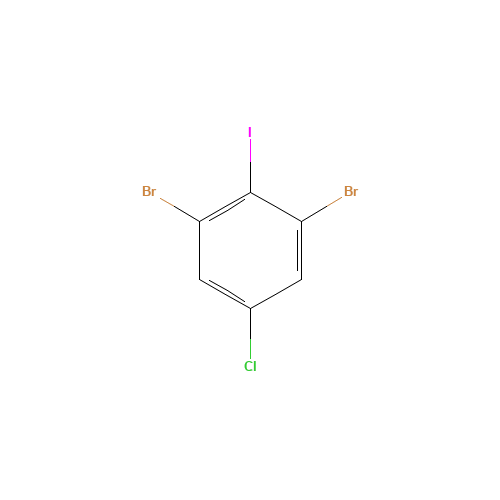 1-CHLORO-3,5-DIBROMO-4-IODOBENZENE (CAS: 81067-46-1) - Chemical Structure and Molecular Formula 