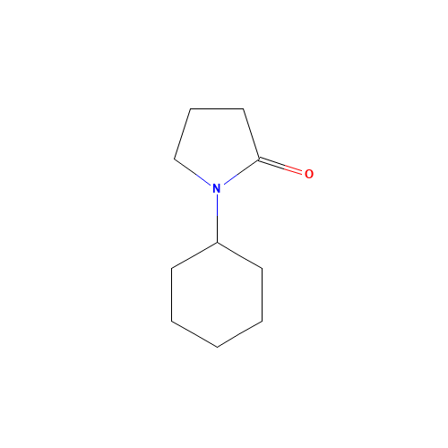N-Cyclohexyl-2-pyrrolidone (CAS: 6837-24-7) - Chemical Structure and Molecular Formula 