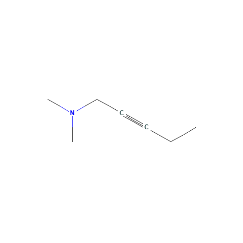 1-DIMETHYLAMINO-2-PENTYNE (CAS: 7383-77-9) - Chemical Structure and Molecular Formula 
