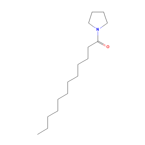 1-DODECANOYLPYRROLIDINE (CAS: 70974-45-7) - Chemical Structure and Molecular Formula 