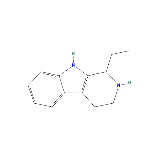 1-ETHYL-2,3,4,9-TETRAHYDRO-1H-BETA-CARBOLINE (CAS: 6678-86-0) - Chemical Structure and Molecular Formula 