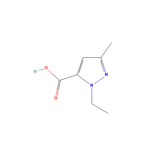 1-ETHYL-3-METHYL-1H-PYRAZOLE-5-CARBOXYLIC ACID (CAS: 50920-65-5) - Chemical Structure and Molecular Formula 