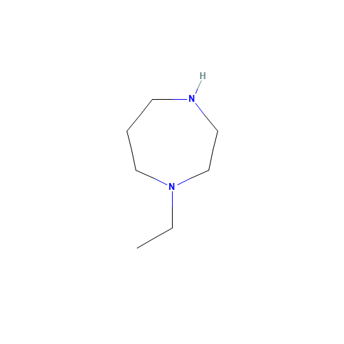 1-ETHYLHOMOPIPERAZINE (CAS: 3619-73-6) - Chemical Structure and Molecular Formula 