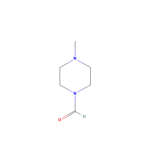 1-FORMYL-4-METHYLPIPERAZINE (CAS: 7556-55-0) - Chemical Structure and Molecular Formula 