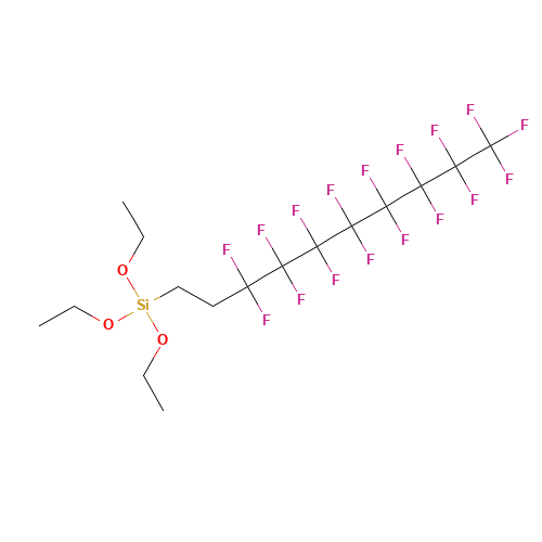 1H,1H,2H,2H-PERFLUORODECYLTRIETHOXYSILANE (CAS: 101947-16-4) - Chemical Structure and Molecular Formula 