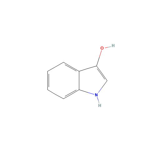 1H-INDOL-3-OL (CAS: 480-93-3) - Chemical Structure and Molecular Formula 