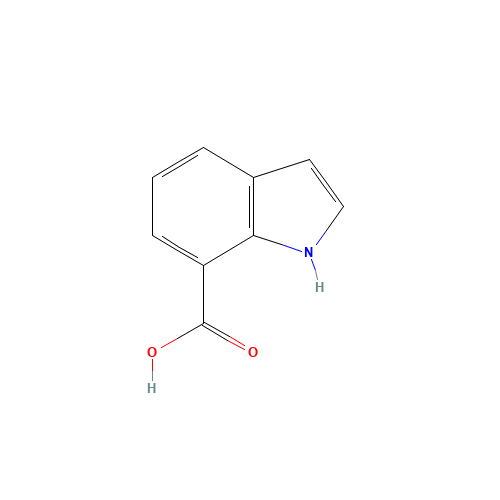 1H-Indole-7-carboxylic acid (CAS: 1670-83-3) - Chemical Structure and Molecular Formula 