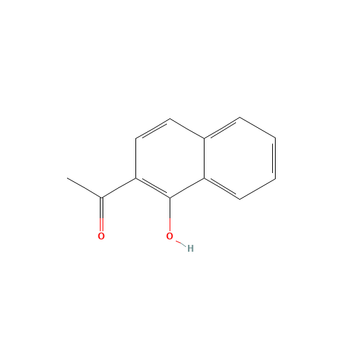 1'-HYDROXY-2'-ACETONAPHTHONE (CAS: 711-79-5) - Chemical Structure and Molecular Formula 