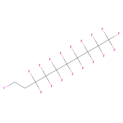 1,1,1,2,2,3,3,4,4,5,5,6,6,7,7,8,8-Heptadecafluoro-10-iododecane (CAS: 2043-53-0) - Chemical Structure and Molecular Formula 