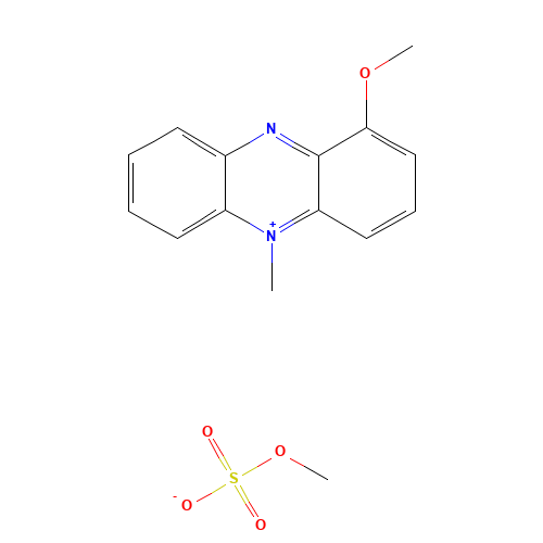 1-Methoxy-5-methylphenazinium methyl sulfate (CAS: 65162-13-2) - Chemical Structure and Molecular Formula 
