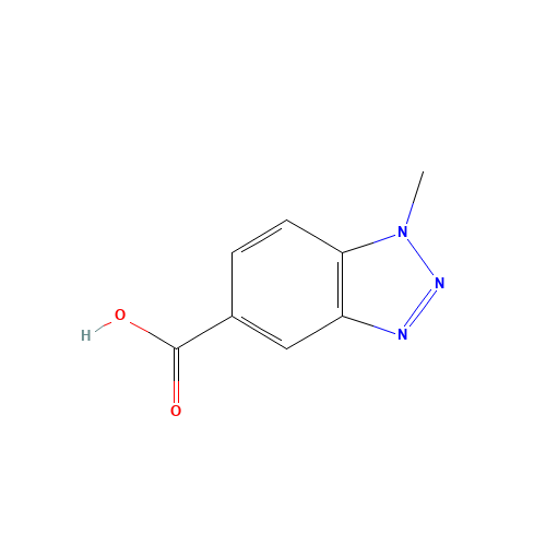 1-METHYL-1H-1,2,3-BENZOTRIAZOLE-5-CARBOXYLIC ACID (CAS: 305381-67-3) - Chemical Structure and Molecular Formula 