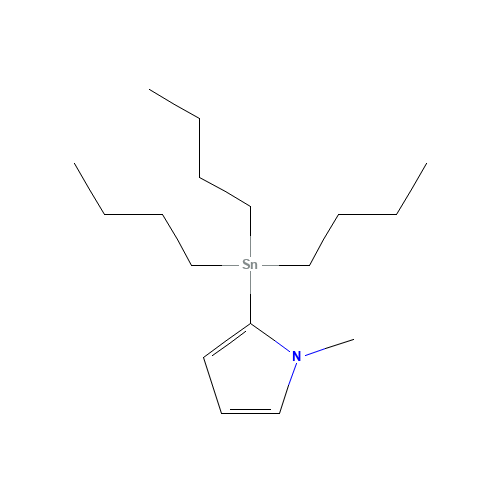1-METHYL-2-(TRIBUTYLSTANNYL)-1H-PYRROLE (CAS: 118486-97-8) - Chemical Structure and Molecular Formula 