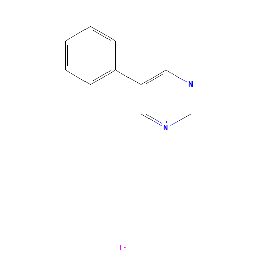 1-Methyl-5-phenylpyrimidiniumiodide (CAS: 56162-62-0) - Chemical Structure and Molecular Formula 