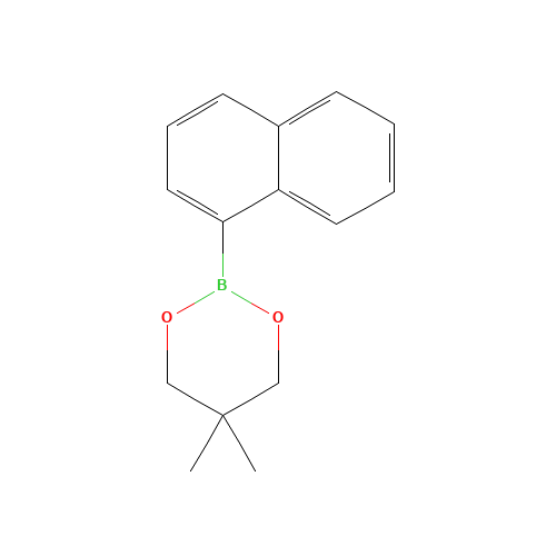 1-NAPHTHALENEBORONIC ACID NEOPENTYL GLYCOL CYCLIC ESTER (CAS: 22871-77-8) - Chemical Structure and Molecular Formula 