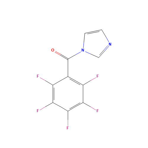 N-PENTAFLUOROBENZOYLIMIDAZOLE (CAS: 75641-06-4) - Chemical Structure and Molecular Formula 